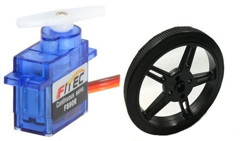 FS90R with Wheel Micro 360 Degree Continuous Rotation Servo for Toy Robot