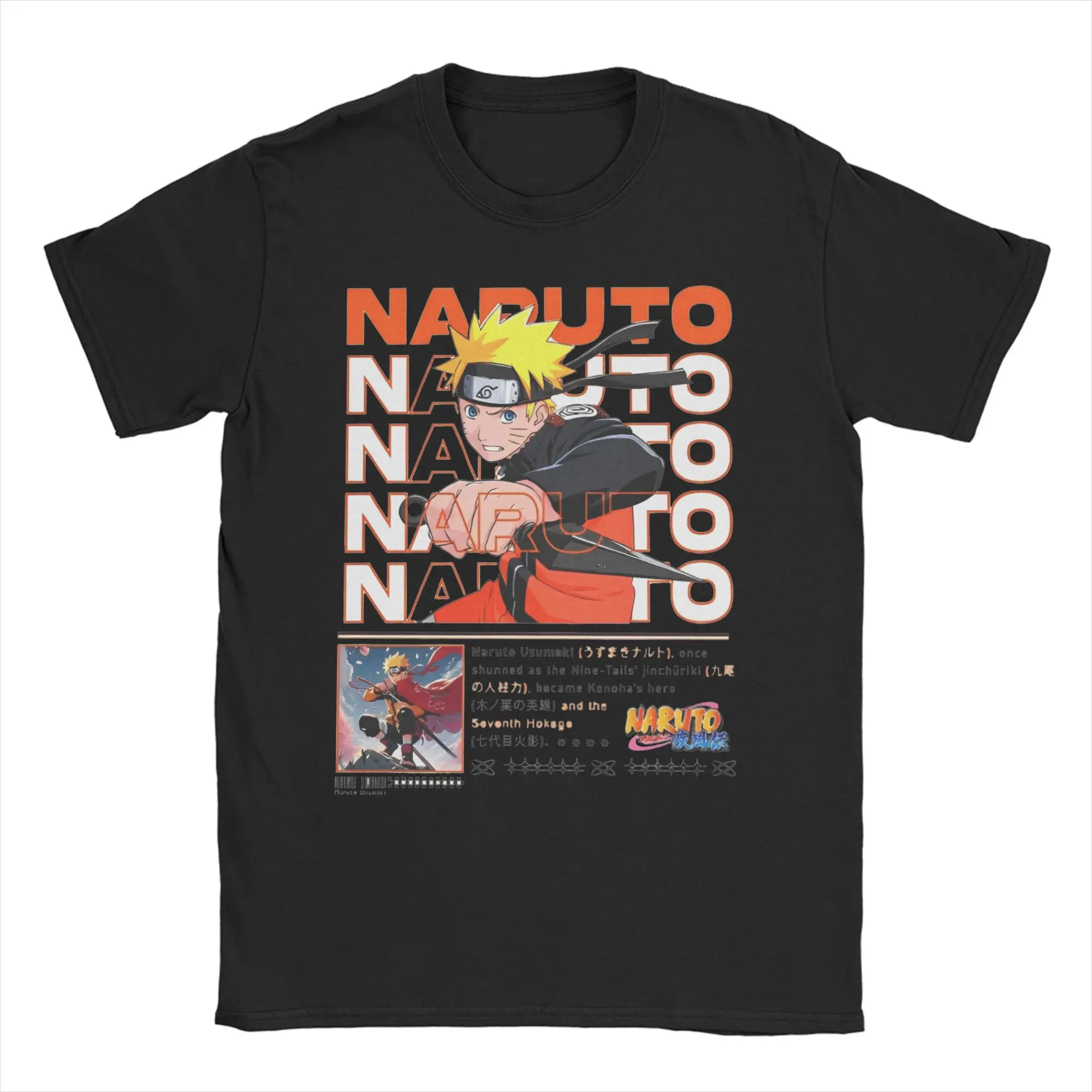 

narutos anime Uzumaki cartoon Fashion T Shirt Men Women 100% Cotton Tee Shirt Clothes