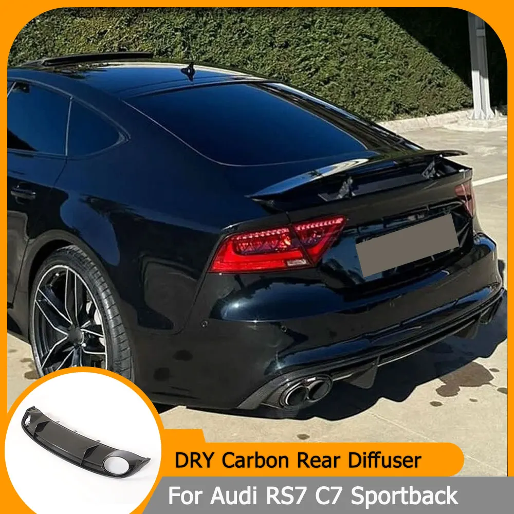 

Задний бампер автомобиля, диффузор, спойлер для Audi RS7 C7 Sportback 2014-2016, защита для губ заднего бампера автомобиля DRY Carbon