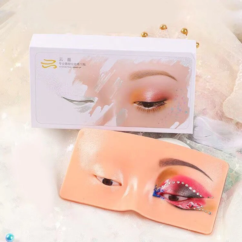 

1PC Reusable 5D Cosmetics Makeup Practice Mask Board Pad Skin Eye Face Solution Makeup Mannequin Silicone for Training Supplies