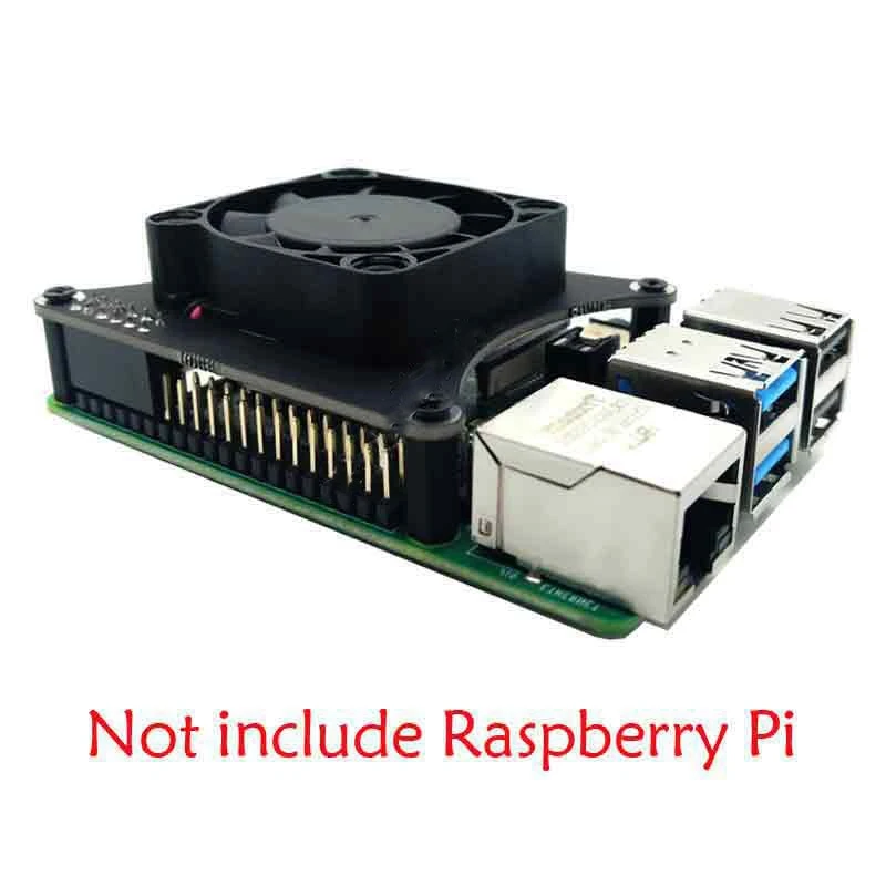 Raspberry pi 4b/3bpwm用の冷却ファン,温度制御,調整可能な速度制御,ミュート,大音量