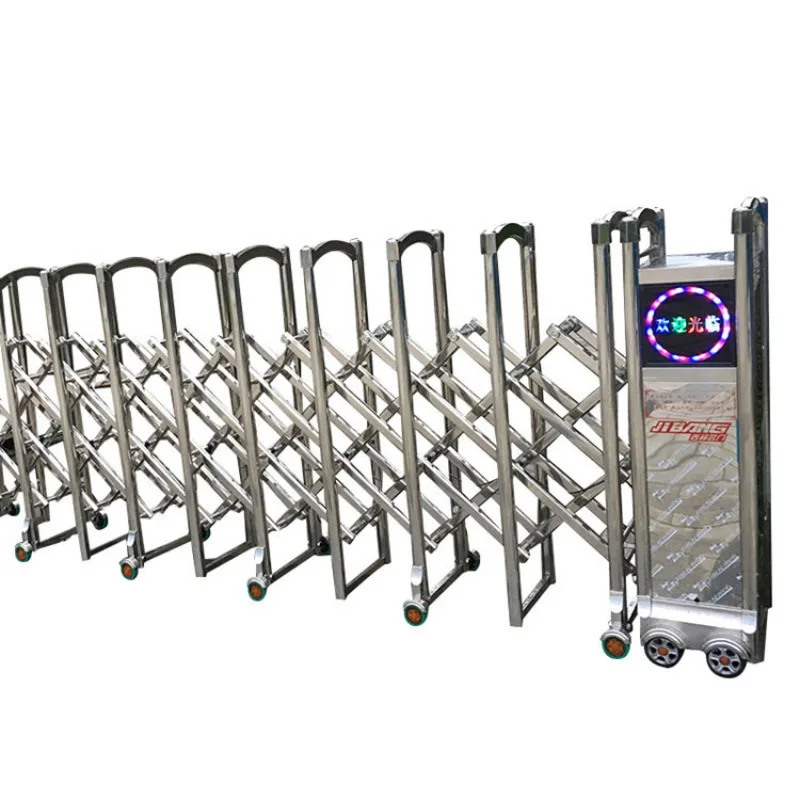 

Stainless steel electric telescopic door folding door school enterprise intelligent remote control translation door telescopic
