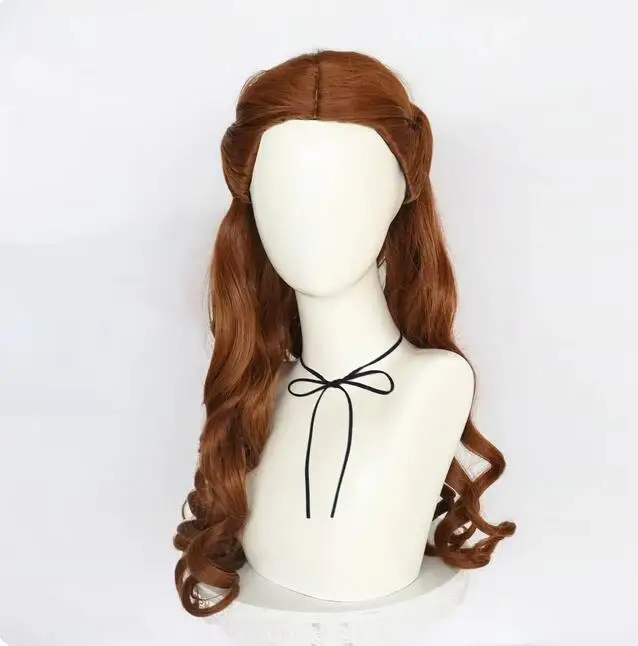 Curly 24 inch Long Brown Belle  Cosplay Wig for Halloween Christmas School Thanksgiving Day