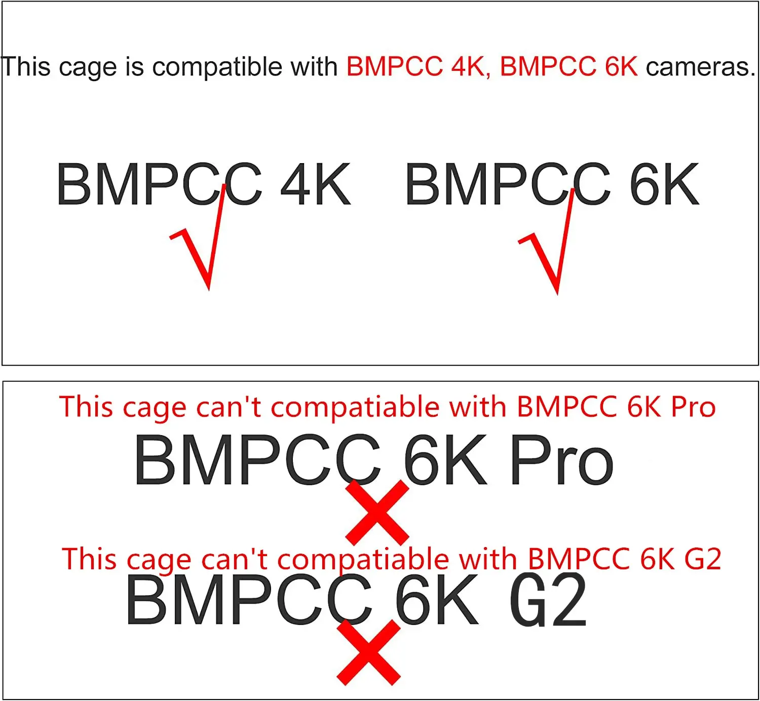TA-T01-B-G Cage BMPCC 6K 4K Camera Full Cage Basic Kit for BlackMagic 6K/4K