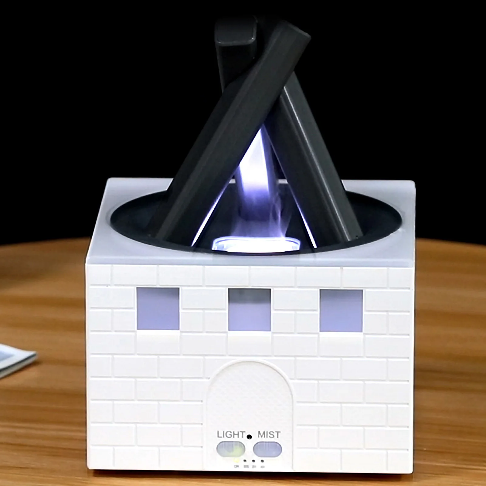 

Ночник с автоматическим отключением, диффузор эфирного масла с пламенем Campfire, 400 мл, ультразвуковой диффузор для ароматерапии, тихий увлажнитель для дома