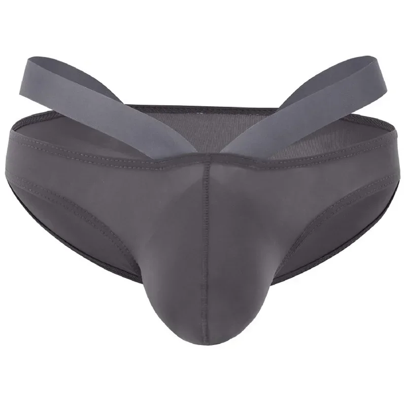 8PCS Sexy Briefs Summer Underwear U Convex Thin Ice Silky Night Club Low Waist Men's Underpants Briefs Slip for Men Jockstrap