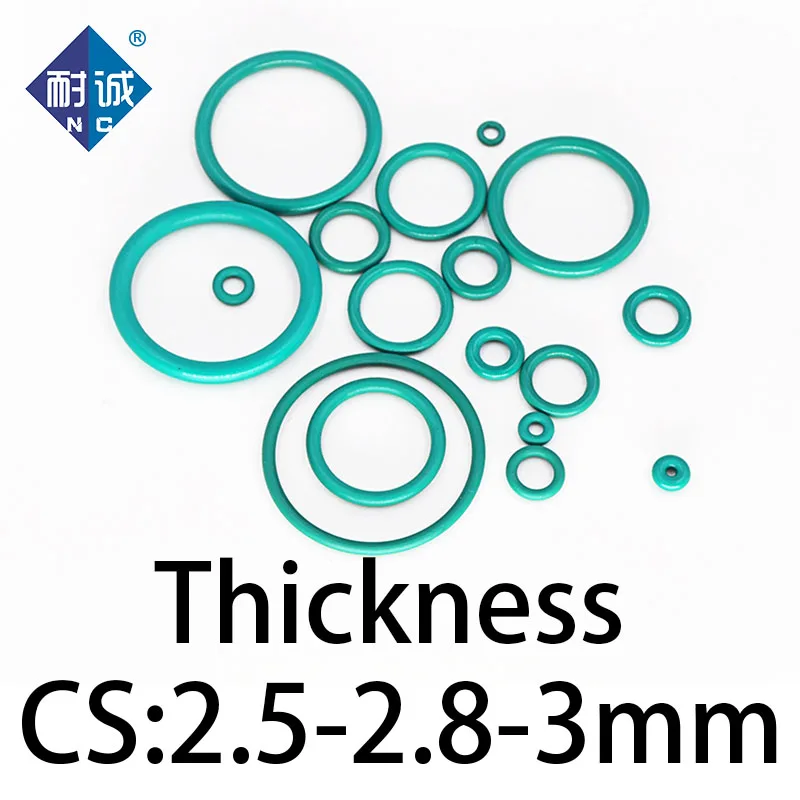 O-ring thickness 2.5/2.8/3mm CS fluororubber FKM sealing temperature resistant gasket rubber ring complete in specifications