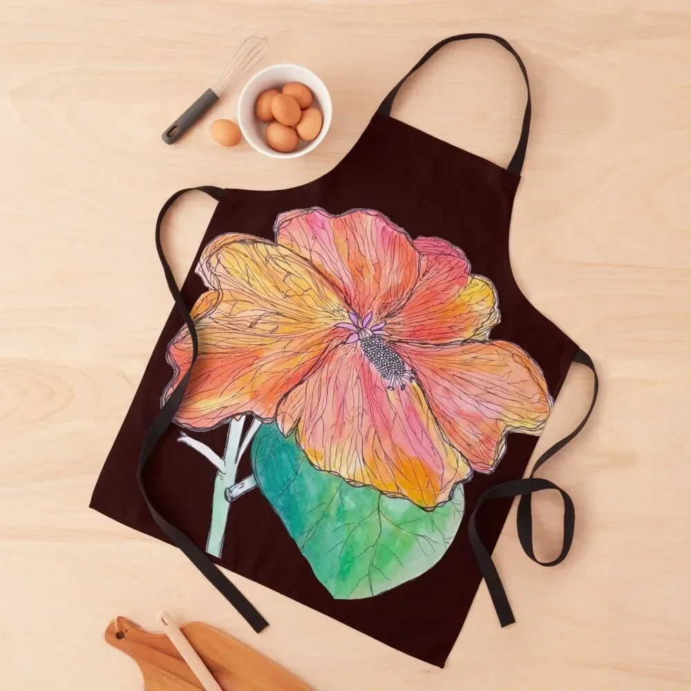 

watercolor flower Apron custom women's kitchen Household Items Kitchen christmas kitchen Apron