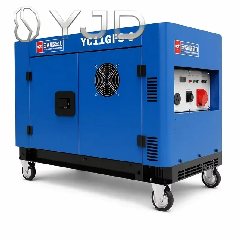 YJD Silent 11kw Diesel Generator 12kW Max Double Cylinder 3 Phase Equal Power Portable Soundproof Emergency Standby Power