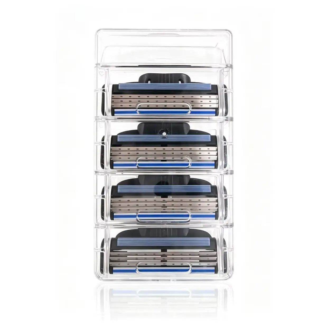 3-Layer Manual Razor Replacement Heads 4Pcs Shaving Blade Refills