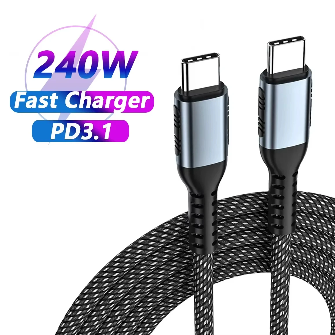 

240W USB C To Type C Cable PD3.1 48V 5A Super Fast Charging Cable Type C For iPhone 15 16 17 Xiaomi Samsung S23 Huawei Macbook