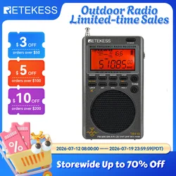 Retekess TR110 Radio FM-Empfänger Tragbare Kurzwellenradios AM FM All Waves Band CB AIR Band Amateurfunk SW MW LSB VHF UHF als Geschenk