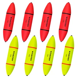 8pcs Weighten Fishing Floats 3.5in 4.5in 5.4in Fishing Catfish Bobbers Buoys Freshwater EVA Foam Sea Fishing Float Buoy