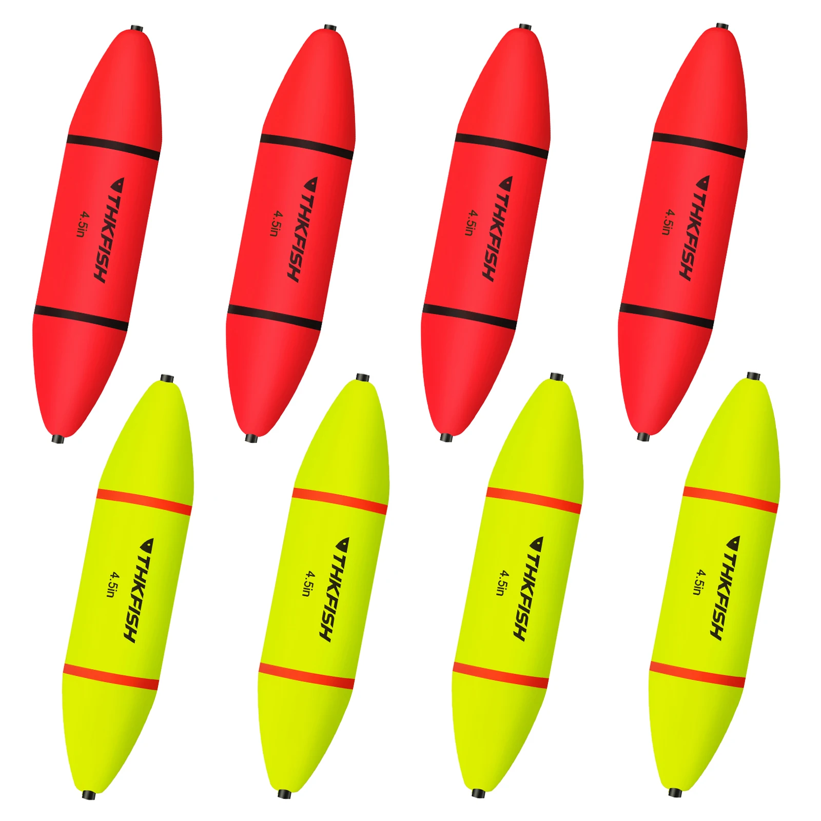 8pcs Weighten Fishing Floats 3.5in 4.5in 5.4in Fishing Catfish Bobbers Buoys Freshwater EVA Foam Sea Fishing Float Buoy