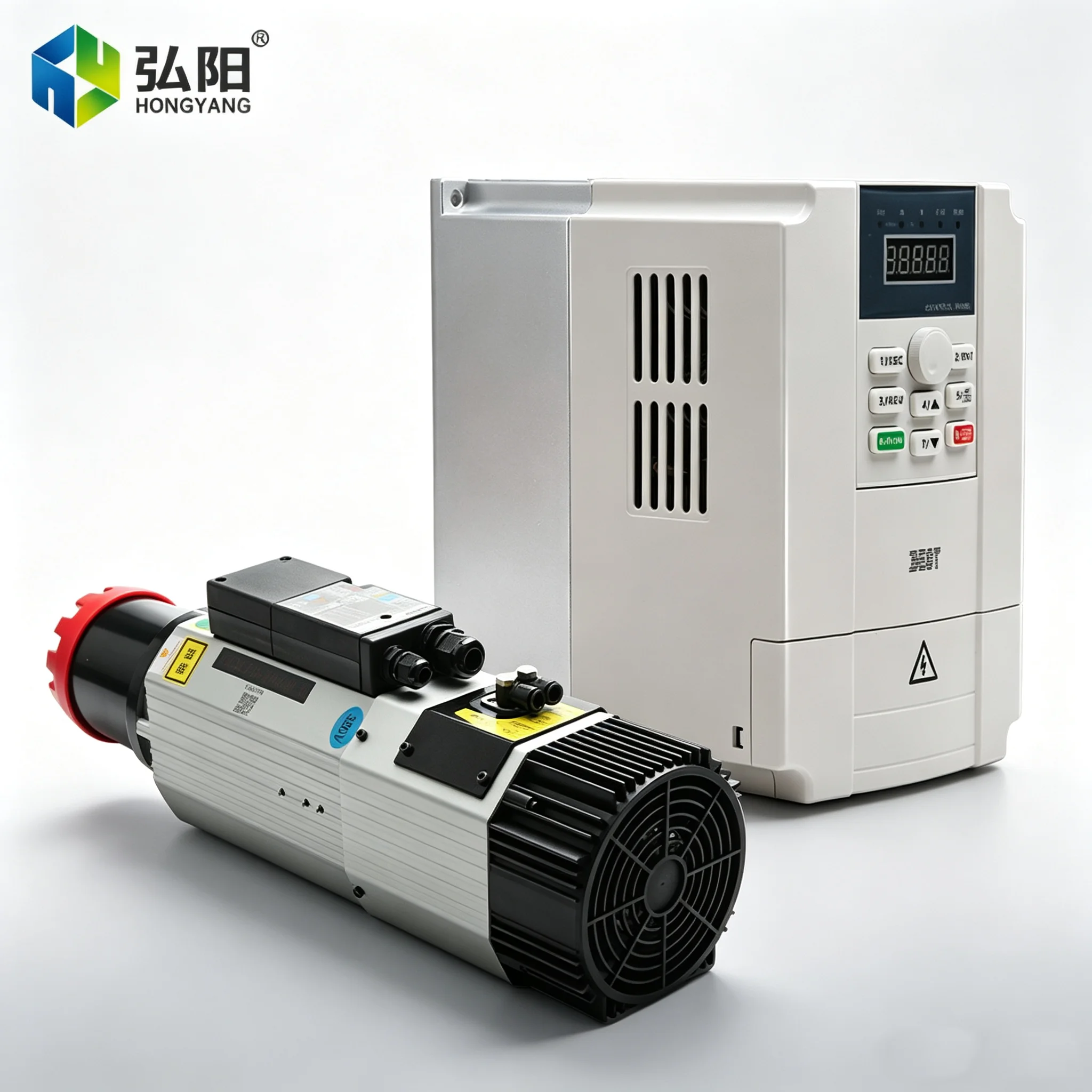 High Torque 9kW ATC Spindle Kit+ 11kW Frequency Inverter, 220V/380V, Fan-Cooled for Heavy Cutting