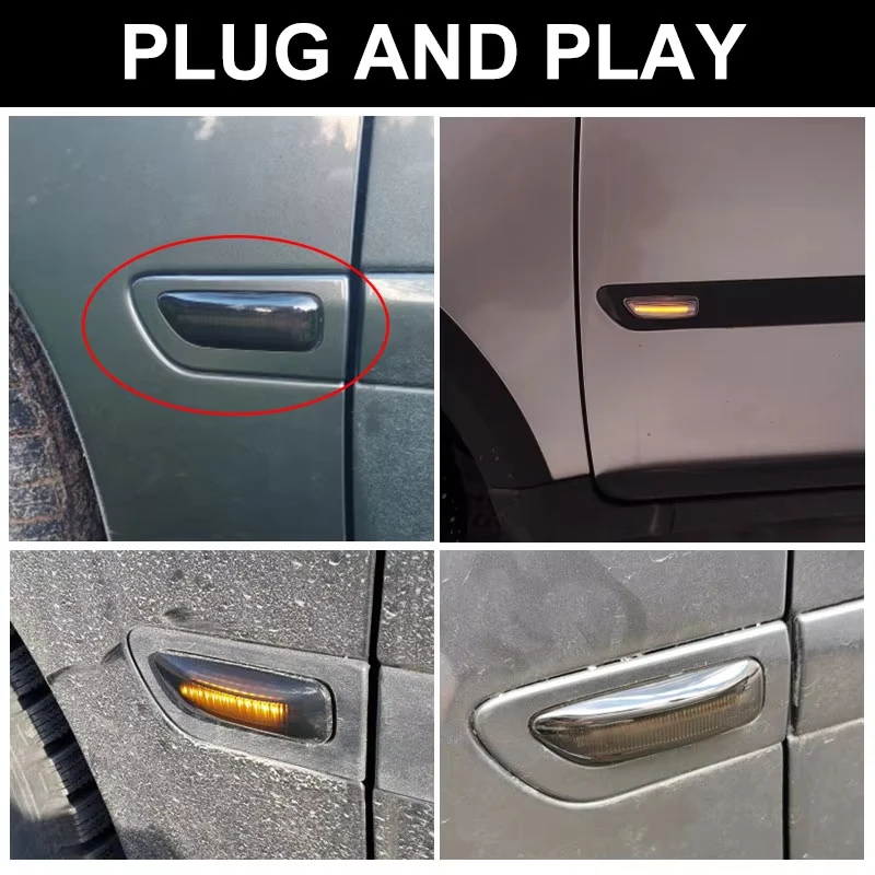 2PCS For Volvo S60 MK1 V70 MK2 2001 2002 2003 2004 2005 2006 2007 2008 S80 MK1 TS XY 1999-2006 LED Turn Signal Side Marker Lamp