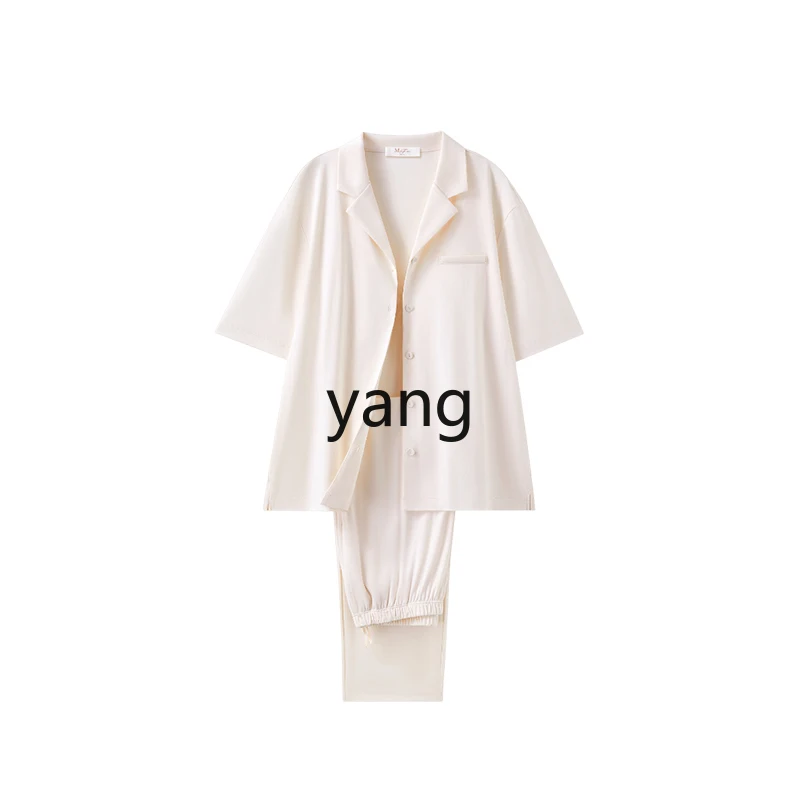 

CX cotton suit lapel homewear trousers living clothes women's comfortable pajamas pajamas