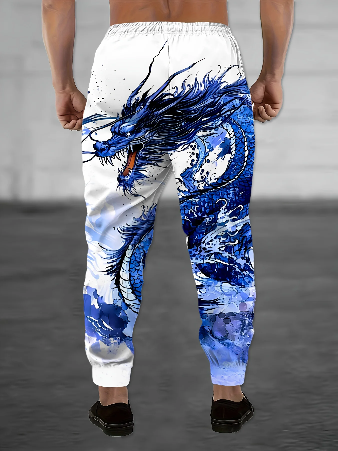 Neuheiten: Western-Skelett-Cowboy-Print Unisex-Jogginghose mit geradem Bein, Gothic-Streetwear-Sweatpants für entspannte Abendveranstaltungen. – Detail 12