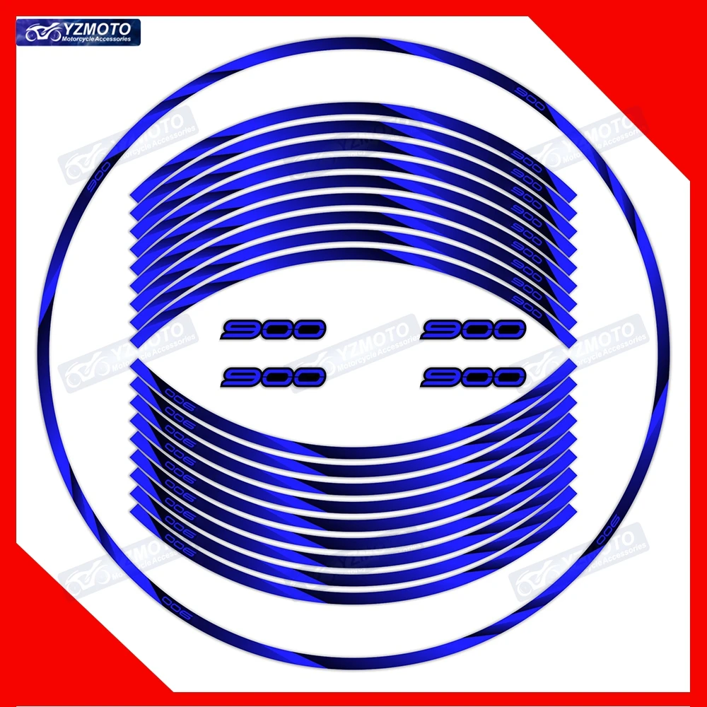 

Для мотоцикла Z900 17-дюймовая наклейка на переднее и заднее колесо в полоску, лента на колесо, декоративная светоотражающая водонепроницаемая наклейка на обод