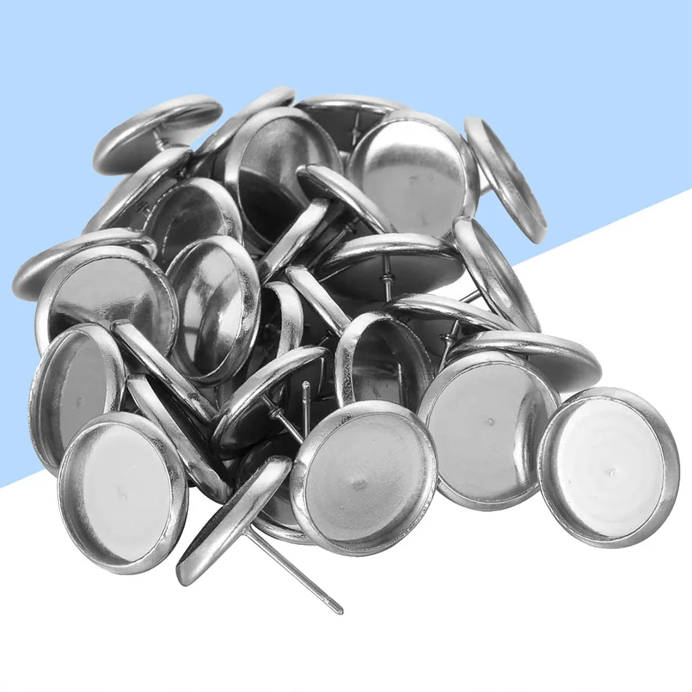 

80 шт., смешанные серьги из нержавеющей стали, безель, пустые основы, задние части для самостоятельного изготовления ювелирных изделий, крепления с кабошоном, прочные серьги