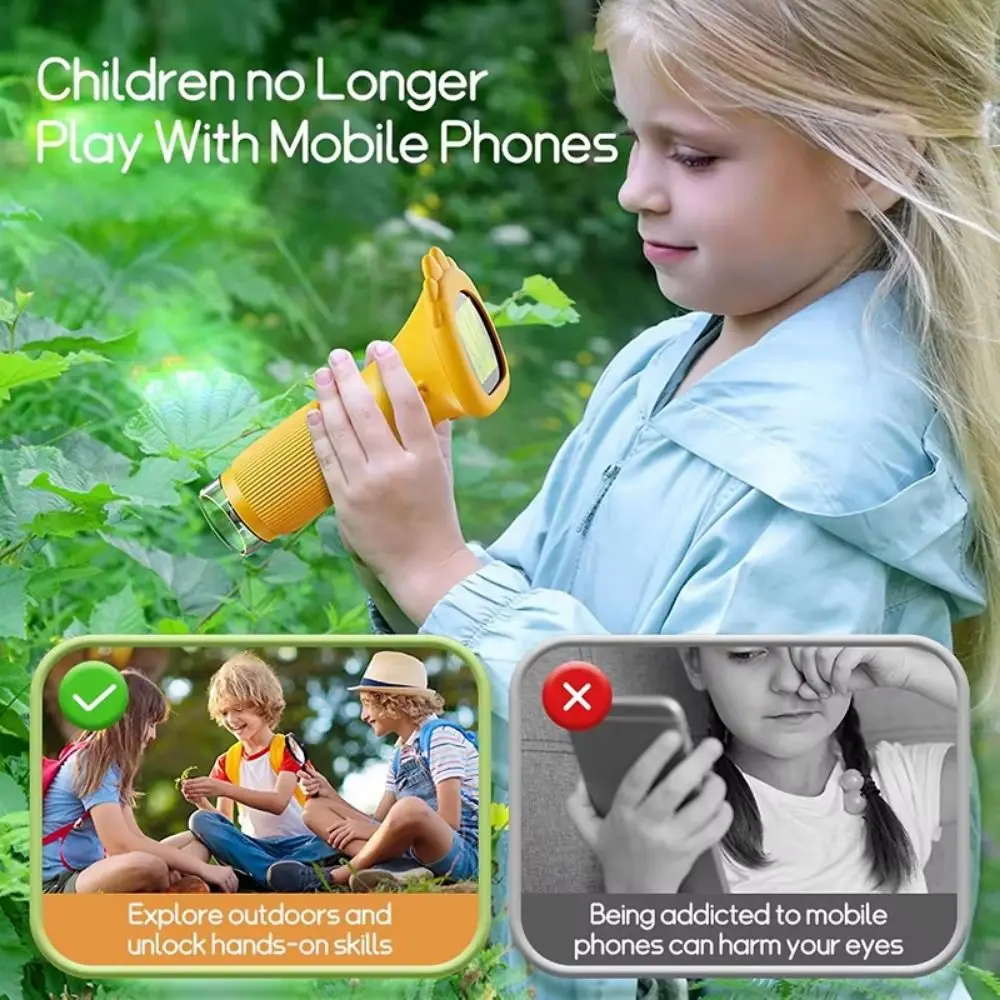 2 Inch IPS Screen Children's Digital Microscope HD Handheld Handheld Digital Microscope 8 LED Light Portable
