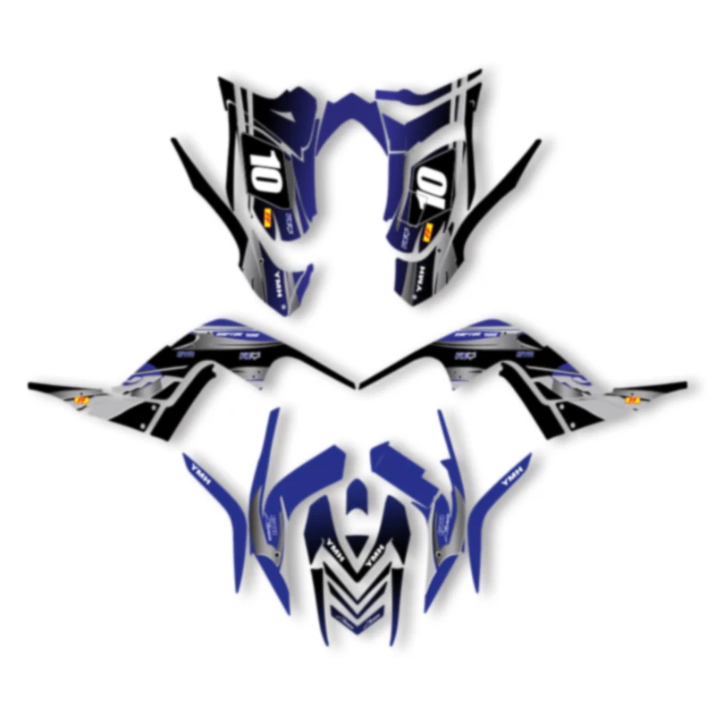 

DSMTECH Custom Motorcycle Graphics Enduro Decals Stickers Kits For YAMAHA 2006 2007 2008 2009 2010-2012 RAPTOR 700 001