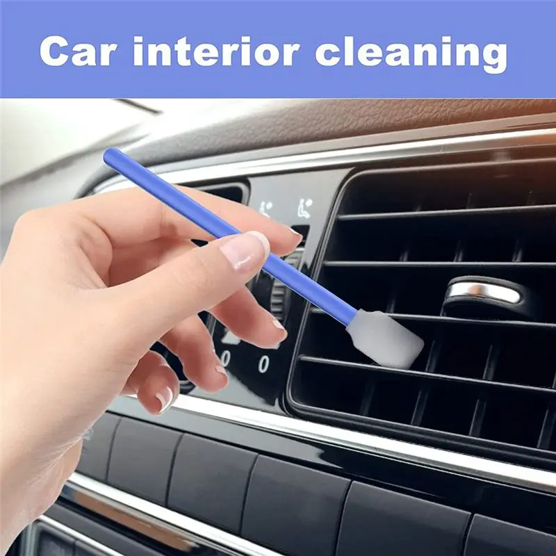 ABZZ-100PCS Foam Cleaning Swab Sticks For Lab, Dust-Free Cleaning Sponge Tip Swabs For Camera Lenses, Optical Lenses