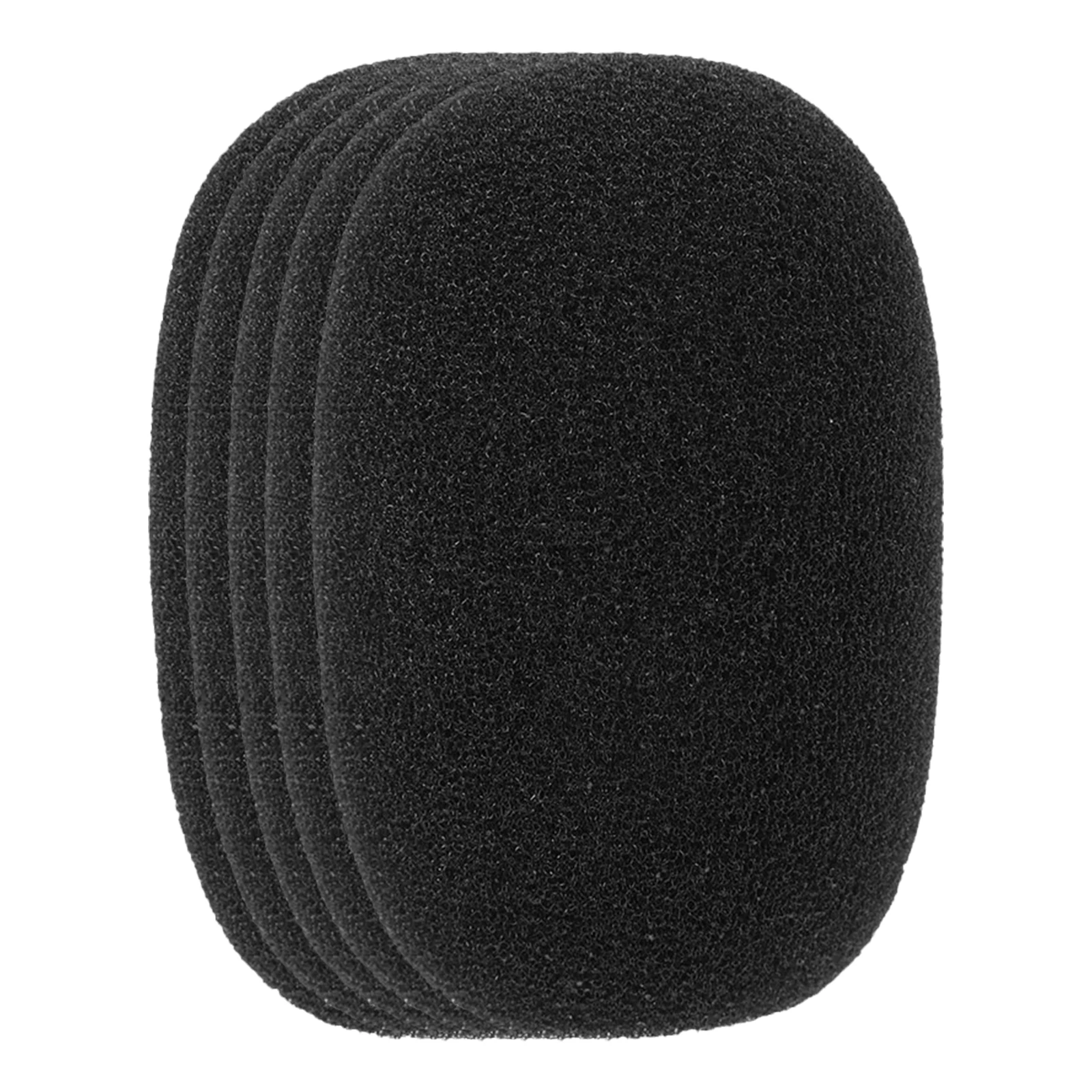 

5Pcs Microphone Windscreens for Gooseneck Mics Breathable Sponge Covers Professional Protective Caps for Conference Room News