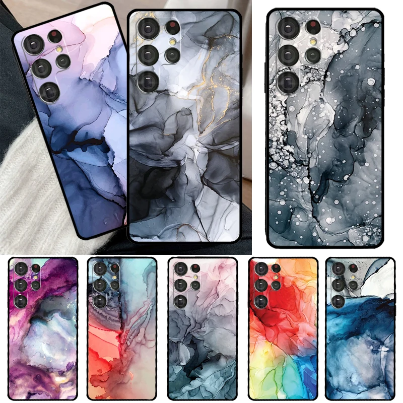 Beachy Pastel Abstract Painting Phone Case For Samsung Galaxy S23 S20 FE S21 FE S22 Ultra Note20 Note10 S8 S9 S10 Plus Cover