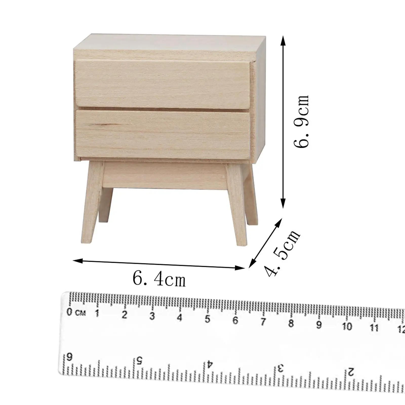 Model mebli do domku dla lalek w skali 1:12 do sypialni w domku dla lalek