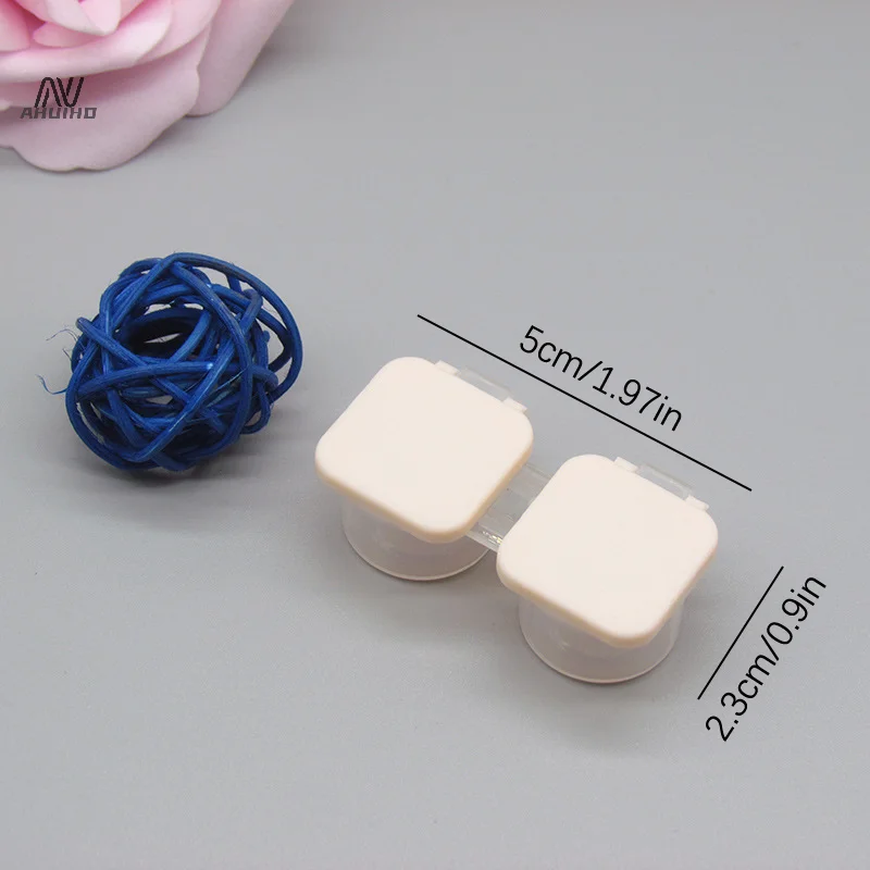 Small Plastic Contact Lens Cases Simple Oval Transparen Portable Eye Contacts Lenses Holder Box Case