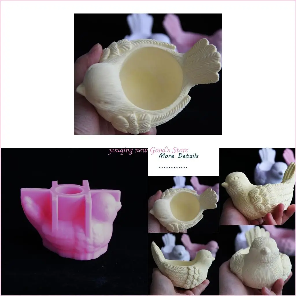 

57QA Bird Designs Silicone Mould for Unique Planter And Home Decoration