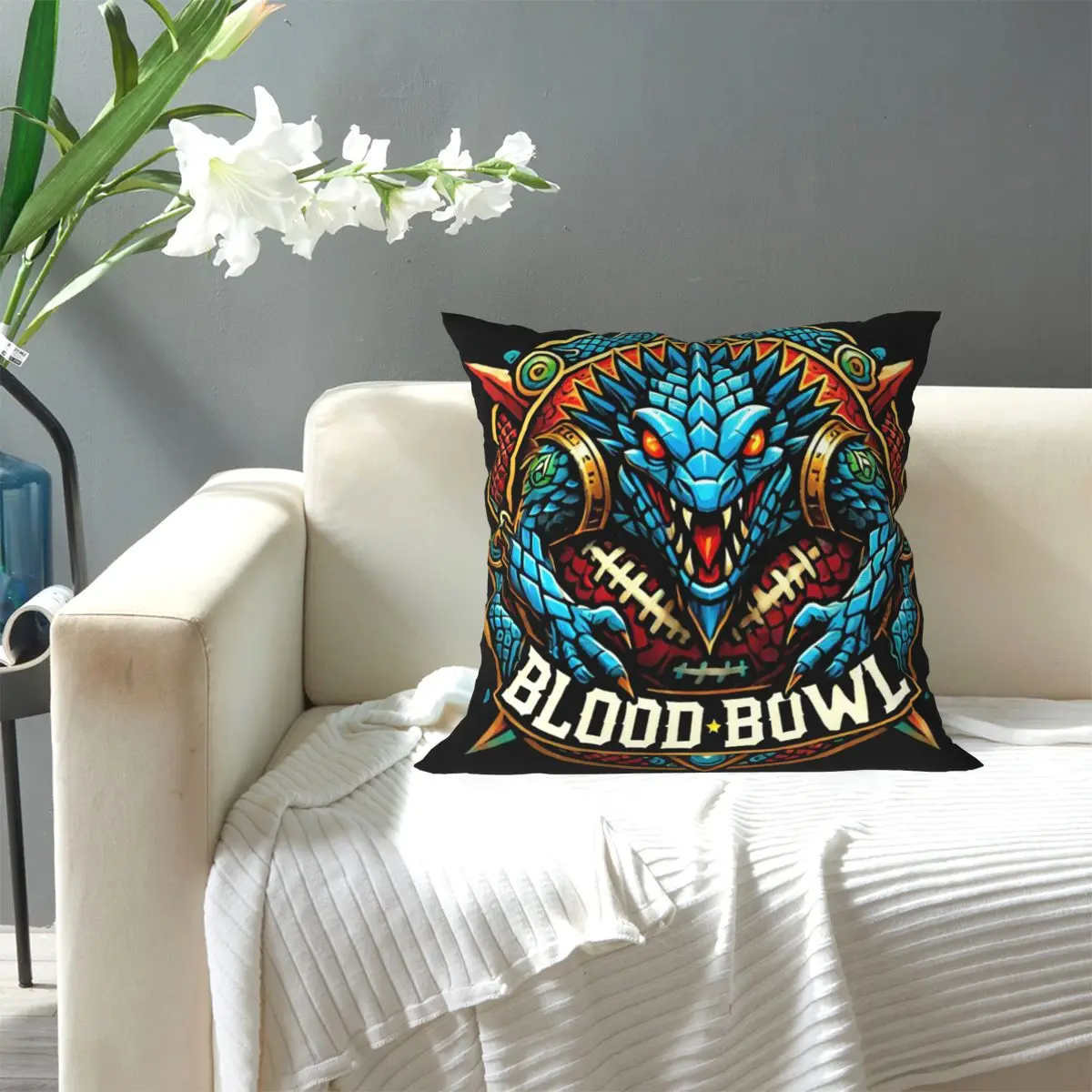 Lagrt Blood Bowl Square Pillowcase Pillow Cover Cushion Decor Comfort Throw Pillow for Home Living Room