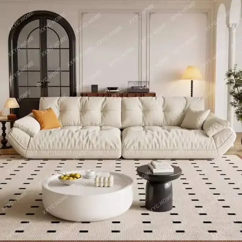 XX White Reclining Living Room Sofas Bubble Leather Curved Cute Living Room Sofas Lazy Modern Banken  Furniture For