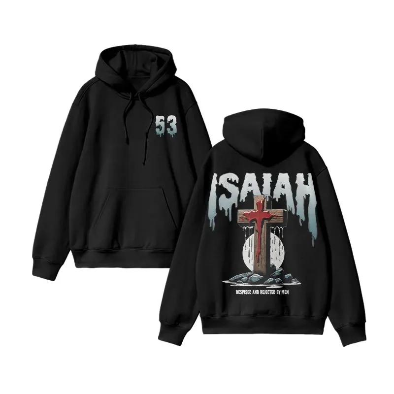 

2025 Autumn and Winter Unisex 100% Cotton Creative Isaiah Print Hoodie High-end Luxury Is for Both Men and Women Top Y2k