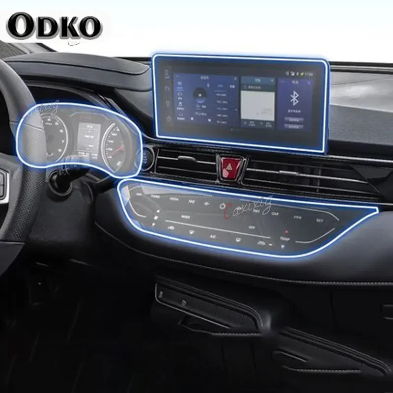Car Interior Center Console Transparent TPU Protective Film Anti-scratch Repair Film Accessories Refit For JAC S4/JS4 2019-2022