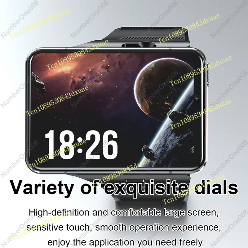 Large Screen Smart Watch Phone with 13MP Dual Camera, 4G LTE Support for Gaming Entertainment, Detachable Design