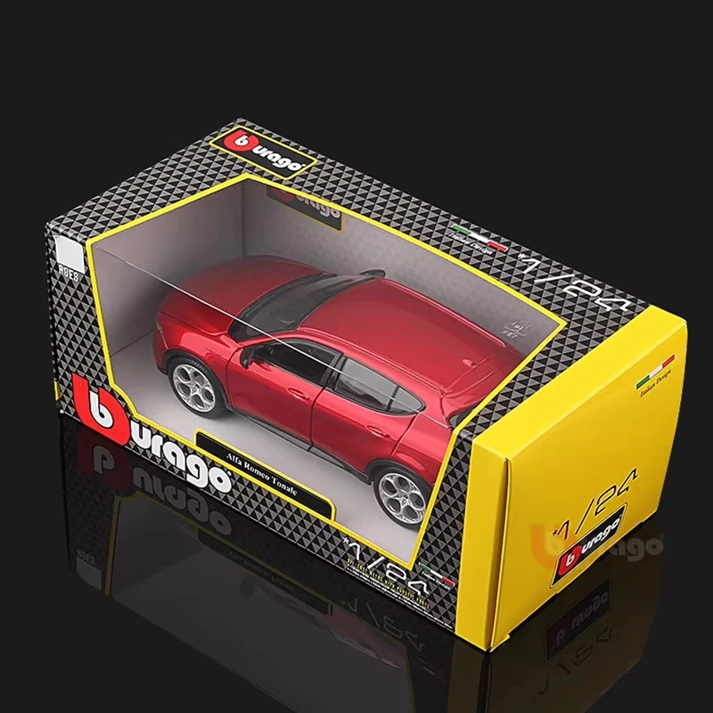 New Bburago 1:24 Alfa Romeo Tonale Car Model Alloy Sports Car Die-cast Model Luxury Vehicle Collection Car Toys Racing Kid Gift