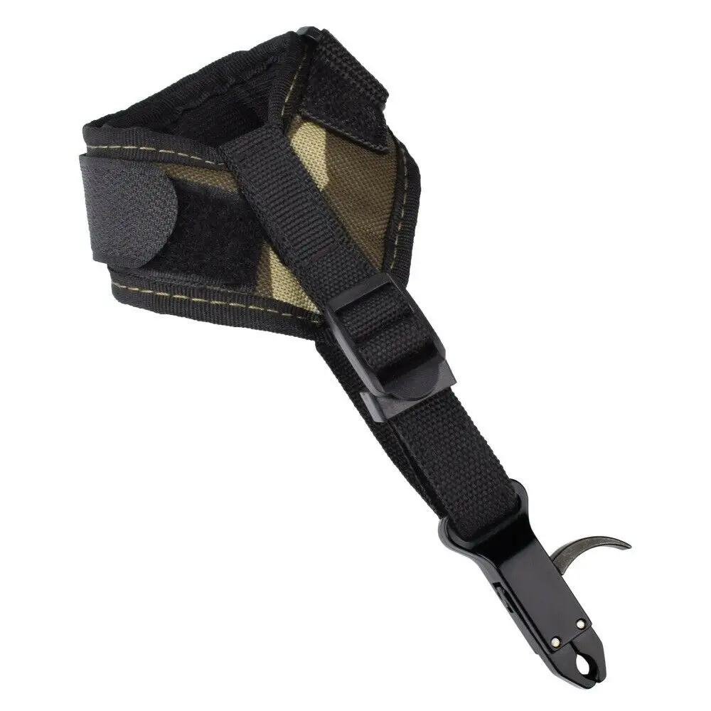 Archery Compound Bow Caliper Release Aid Trigger Black Camo Wrist Strap Adult Accessories Tool Archery Bow Hunting Shooting