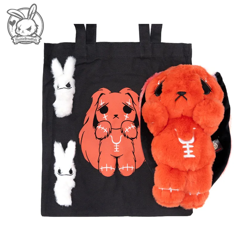 Plushie Dreadfuls Anxiety Rabbit Plush Soft Stuffed Animal Relieve Stress Soothing Comfort Decorative Gift for Adult Collectors