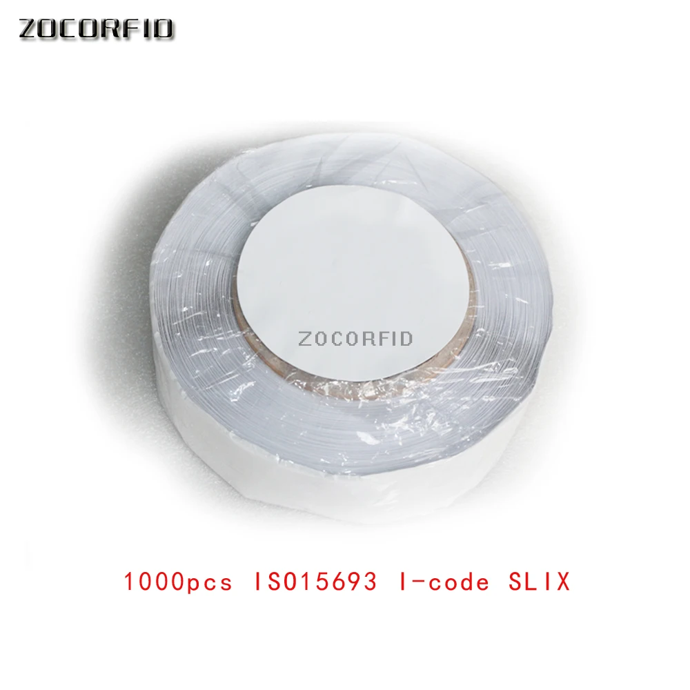 1000pcs/Lot Dia=25mm I-CODE SLIX 13.56MHZ ISO15693 NFC tag Sticker Universal RFID Tags NFC Phones NFC reader