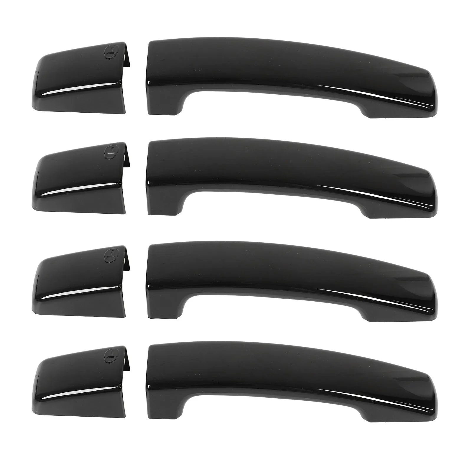 

Black Piano Car Exterior Door Handle Panel Outer Handle Cover Trim for Left Hand Drive Land Rover
