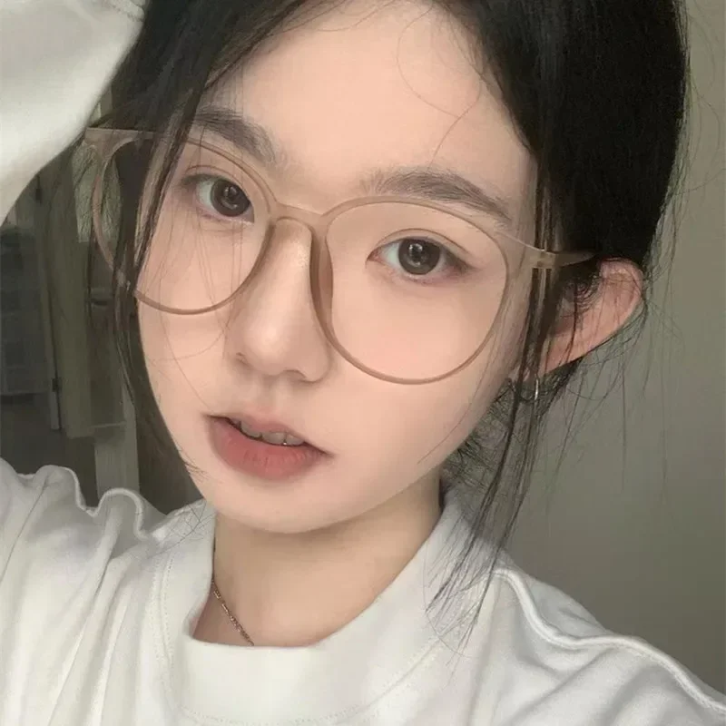 Ultra Light Myopia Glasses Frosted Large Frame Anti Blue Light Myopia Glasses 0 To -4.0 Resin Eyeglass Lenses