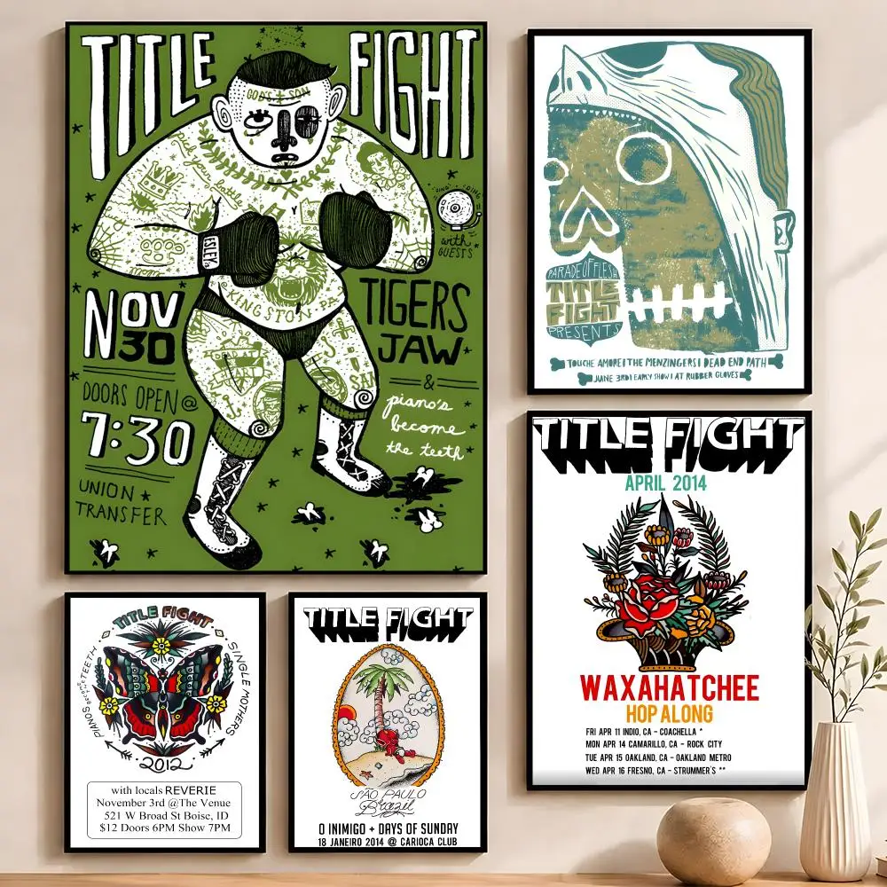 Band Title Fight Poster HD Self Adhesive Waterproof Wall Art Ideal for Home Office Dorm Bedroom Great Gift