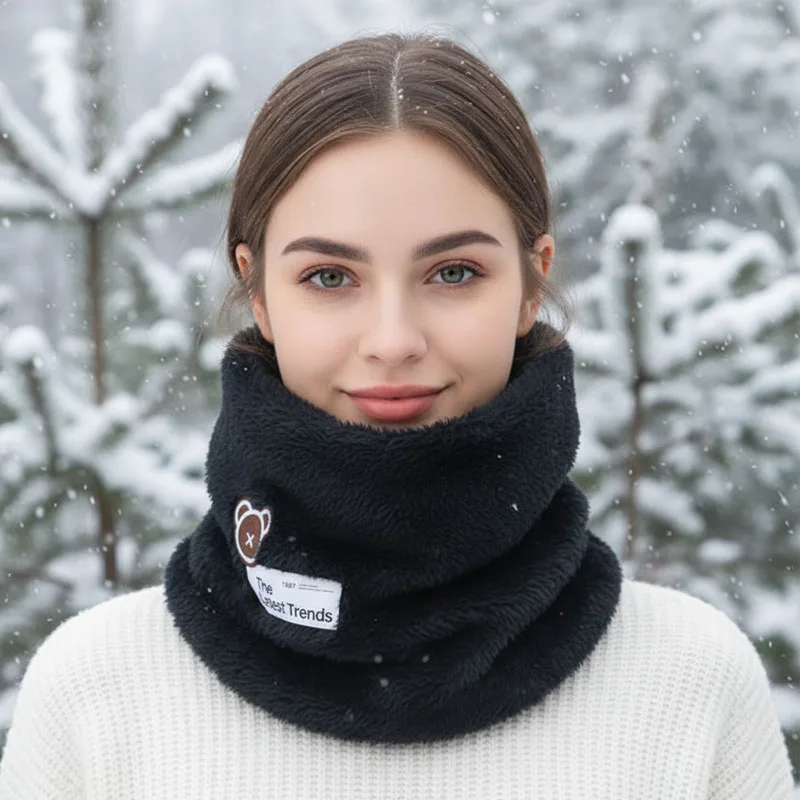 Ghetta invernale calda lavorata a maglia Sciarpa in pile spesso Copricapo antivento per uomo Donna Sport all'aria aperta Regalo di Natale