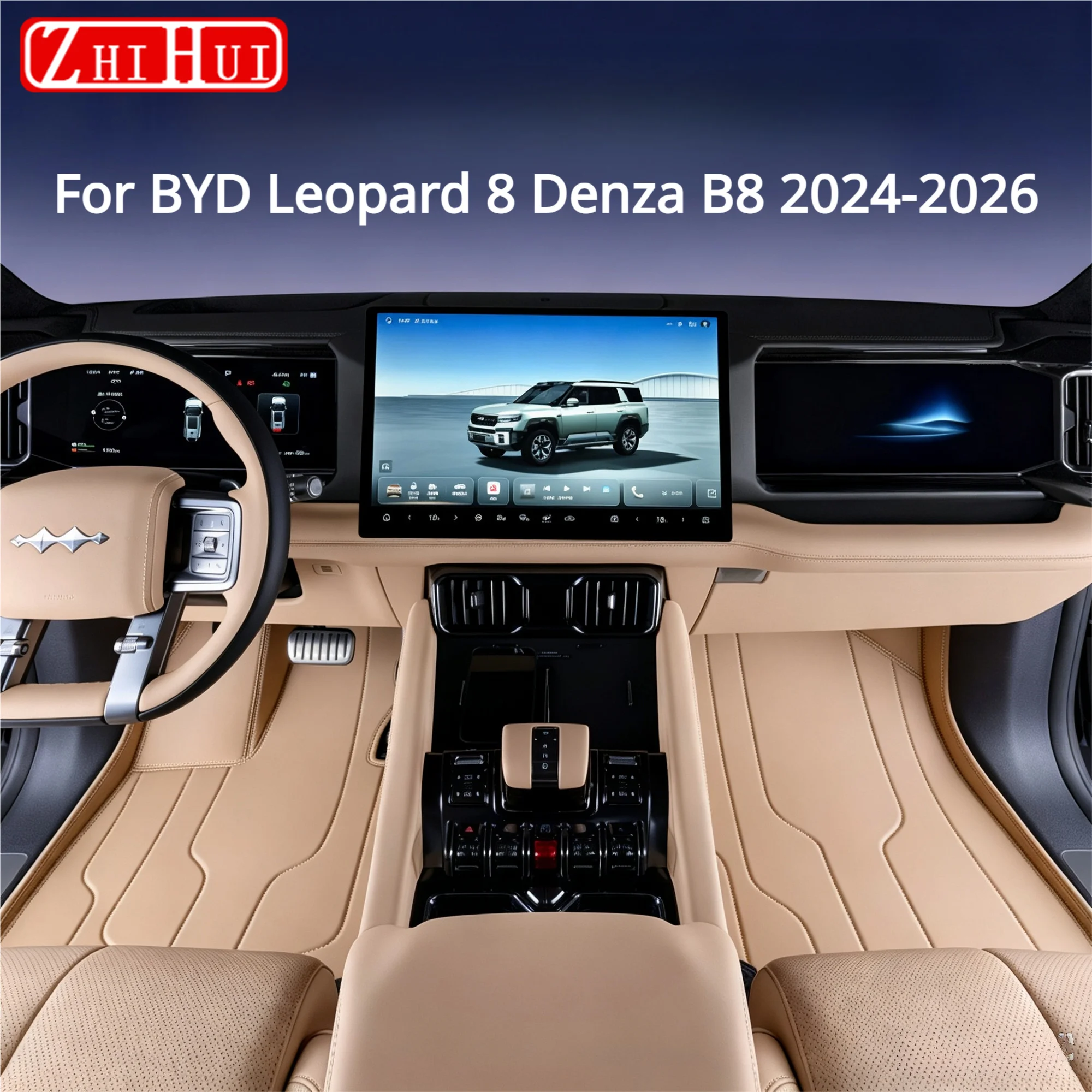 For BYD Leopard 8 Denza B8 2024 2026 Car Styling Full Coverage Floor Mats 6 7 Seats Interior Premium Anti-Slip Water Accessories