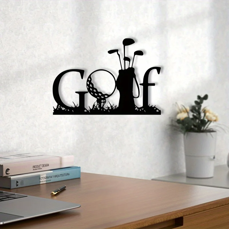 CIFBUY Golf Metal Wall Art Golfer Silhouette Wall Decor Powder Coated Iron Craft Home Decoration Gift For Golf Lover