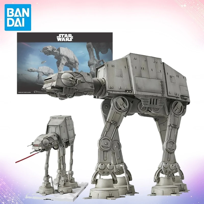 

В наличии Bandai масштаб 1/144, комплект пластиковых моделей «Звездные войны», фигурки героев AT-AT, вездеходные бронированные транспортные игрушки, коллекция WB