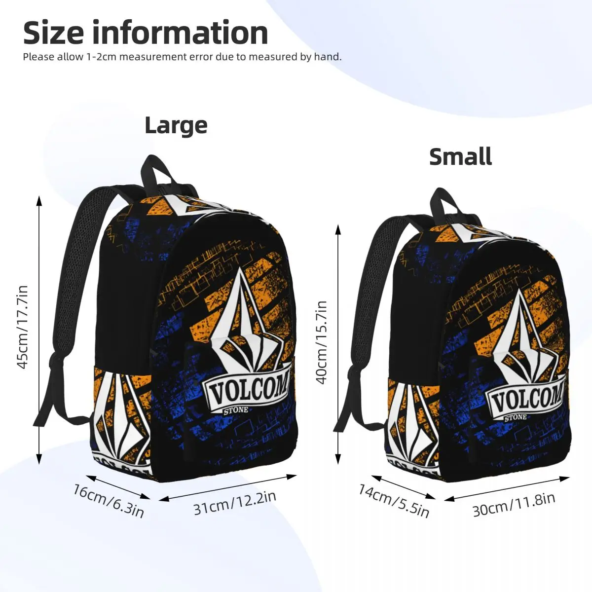 For Gifts Volcom Cool Sturdy Shoulder Bookbag Volcom Personalised For Boy Girl Kindergarten Bag For Work Office