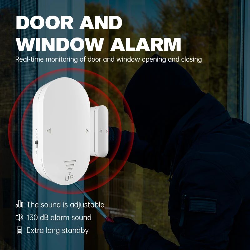 

New Door Window Alarm Household Multifunctional Door Wireless Security System Magnetic Alarm 130 DB Decibel Burglar Alarm